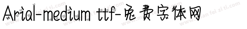 Arial-medium ttf字体转换